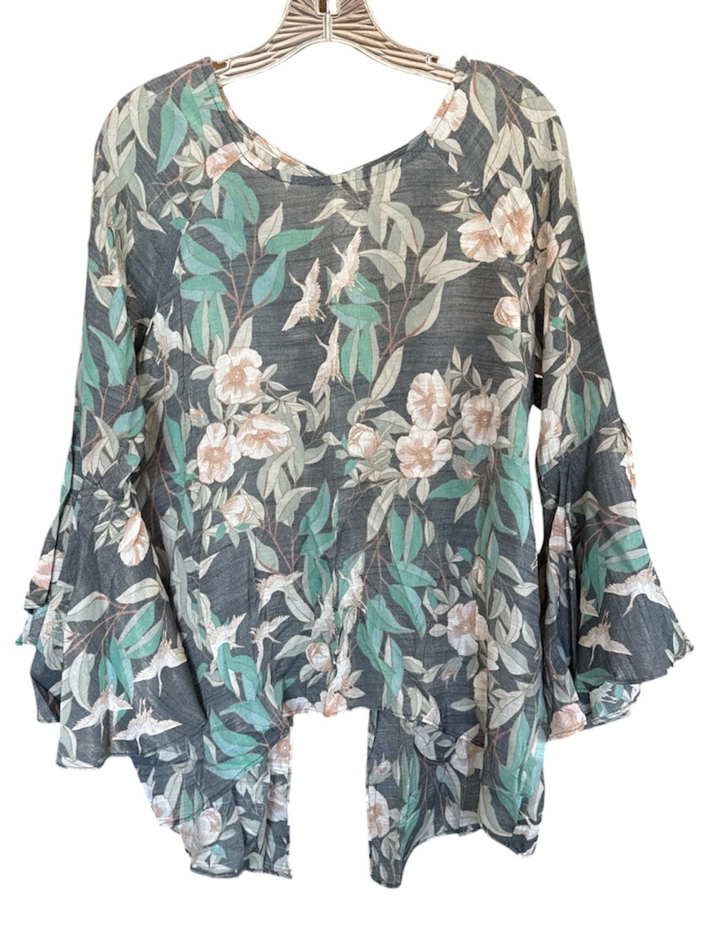 LC Lauren Conrad Tea Room Dream Floral Boho Top - Size Large